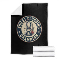 Funny Toilet Clogging Champion Badge Meme Throw Blanket for Poop Legends Gut Bomb Gladiators - Wonder Print Shop