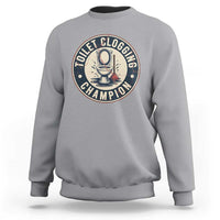 Funny Toilet Clogging Champion Badge Meme Sweatshirt for Poop Legends Gut Bomb Gladiators - Wonder Print Shop