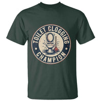Funny Toilet Clogging Champion Badge Meme T Shirt for Poop Legends Gut Bomb Gladiators - Wonder Print Shop