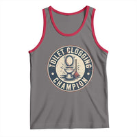 Funny Toilet Clogging Champion Badge Meme Tank Top for Poop Legends Gut Bomb Gladiators - Wonder Print Shop