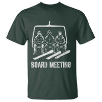Funny Snowboarding Board Meeting T Shirt Chairlift Snowboarders Powder Junkies - Wonder Print Shop