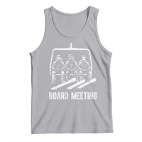 Funny Snowboarding Board Meeting Tank Top Chairlift Snowboarders Powder Junkies - Wonder Print Shop