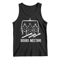 Funny Snowboarding Board Meeting Tank Top Chairlift Snowboarders Powder Junkies - Wonder Print Shop