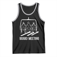 Funny Snowboarding Board Meeting Tank Top Chairlift Snowboarders Powder Junkies - Wonder Print Shop
