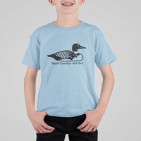 Stupid Canadian Wolf Bird T Shirt For Kid Funny Common Loon Meme Dry Humor - Wonder Print Shop
