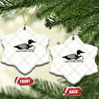 Stupid Canadian Wolf Bird Ceramic Ornament Funny Common Loon Meme Dry Humor - Wonder Print Shop