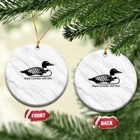 Stupid Canadian Wolf Bird Ceramic Ornament Funny Common Loon Meme Dry Humor - Wonder Print Shop