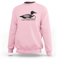 Stupid Canadian Wolf Bird Sweatshirt Funny Common Loon Meme Dry Humor - Wonder Print Shop