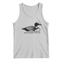 Stupid Canadian Wolf Bird Tank Top Funny Common Loon Meme Dry Humor - Wonder Print Shop
