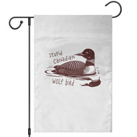 Stupid Canadian Wolf Bird Common Loon Garden Flag Funny Absurd Bird Meme Humor - Wonder Print Shop