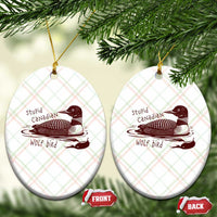 Stupid Canadian Wolf Bird Common Loon Ceramic Ornament Funny Absurd Bird Meme Humor - Wonder Print Shop