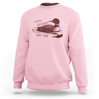 Stupid Canadian Wolf Bird Common Loon Sweatshirt Funny Absurd Bird Meme Humor - Wonder Print Shop