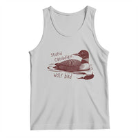 Stupid Canadian Wolf Bird Common Loon Tank Top Funny Absurd Bird Meme Humor - Wonder Print Shop