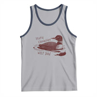 Stupid Canadian Wolf Bird Common Loon Tank Top Funny Absurd Bird Meme Humor - Wonder Print Shop