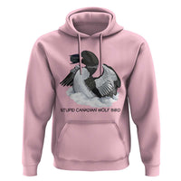 Funny Stupid Canadian Wolf Bird Hoodie Common Loon with Hockey Puck Bird Meme - Wonder Print Shop