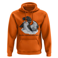 Funny Stupid Canadian Wolf Bird Hoodie Common Loon with Hockey Puck Bird Meme - Wonder Print Shop