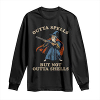 Outta Spells But Not Outta Shells Long Sleeve Shirt Funny Wizard Fantasy Meme - Wonder Print Shop