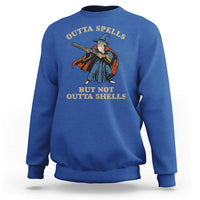Outta Spells But Not Outta Shells Sweatshirt Funny Wizard Fantasy Meme - Wonder Print Shop