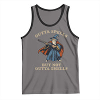 Outta Spells But Not Outta Shells Tank Top Funny Wizard Fantasy Meme - Wonder Print Shop
