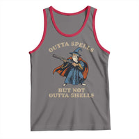 Outta Spells But Not Outta Shells Tank Top Funny Wizard Fantasy Meme - Wonder Print Shop