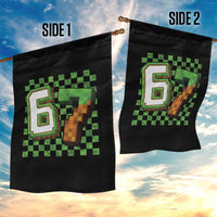 Funny 67 Pixel Style Graphic Garden Flag Viral Six Seven Meme Gamer - Wonder Print Shop