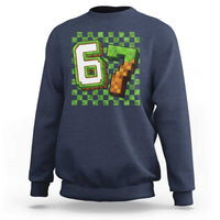 Funny 67 Pixel Style Graphic Sweatshirt Viral Six Seven Meme Gamer - Wonder Print Shop
