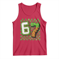Funny 67 Pixel Style Graphic Tank Top Viral Six Seven Meme Gamer - Wonder Print Shop
