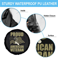 Proud American Veterans Spare Tire Cover Patriotic Soldiers Military US Flag Pride