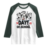 101 Days Of School Dalmatian Dogs Raglan Shirt Happy 101th Day
