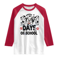 101 Days Of School Dalmatian Dogs Raglan Shirt Happy 101th Day