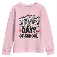 101 Days Of School Dalmatian Dogs Youth Sweatshirt Happy 101th Day