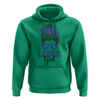 Lions Girl Hoodie Messy Bun Funny Sports Fan Team
