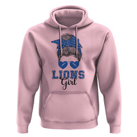 Lions Girl Hoodie Messy Bun Funny Sports Fan Team