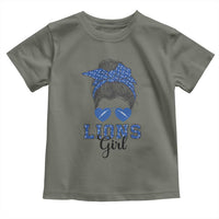 Lions Girl Toddler T Shirt Messy Bun Funny Sports Fan Team