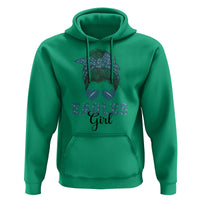 Eagles Girl Hoodie Messy Bun Funny Sports Fan Team
