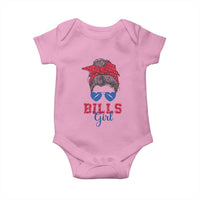 Bills Girl Baby Onesie Messy Bun Funny Sports Fan Team