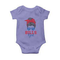Bills Girl Baby Onesie Messy Bun Funny Sports Fan Team