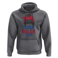 Bills Girl Hoodie Messy Bun Funny Sports Fan Team