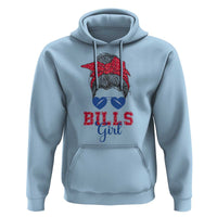 Bills Girl Hoodie Messy Bun Funny Sports Fan Team