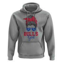 Bills Girl Hoodie Messy Bun Funny Sports Fan Team