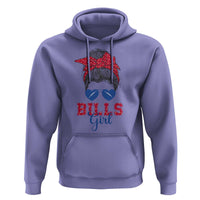 Bills Girl Hoodie Messy Bun Funny Sports Fan Team