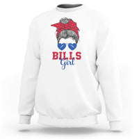 Bills Girl Sweatshirt Messy Bun Funny Sports Fan Team