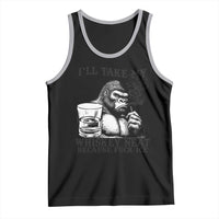 I'll Take My Whiskey Neat Because F Ice Tank Top Smoking and Drinking Bigfoot Subtle Political Resistance