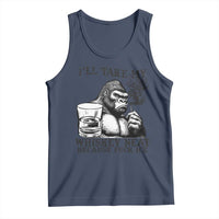 I'll Take My Whiskey Neat Because F Ice Tank Top Smoking and Drinking Bigfoot Subtle Political Resistance