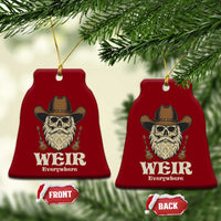 Weir Everywhere Western Skull Guitarist Ceramic Ornament Legendary Musician Memorial Retro Tribute for Fans