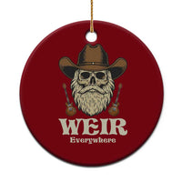 Weir Everywhere Western Skull Guitarist Ceramic Ornament Legendary Musician Memorial Retro Tribute for Fans