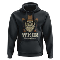 Weir Everywhere Western Skull Guitarist Hoodie Legendary Musician Memorial Retro Tribute for Fans