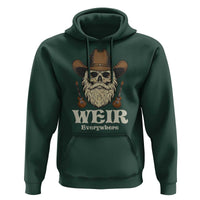 Weir Everywhere Western Skull Guitarist Hoodie Legendary Musician Memorial Retro Tribute for Fans