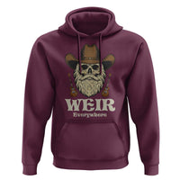 Weir Everywhere Western Skull Guitarist Hoodie Legendary Musician Memorial Retro Tribute for Fans