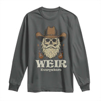 Weir Everywhere Western Skull Guitarist Long Sleeve Shirt Legendary Musician Memorial Retro Tribute for Fans